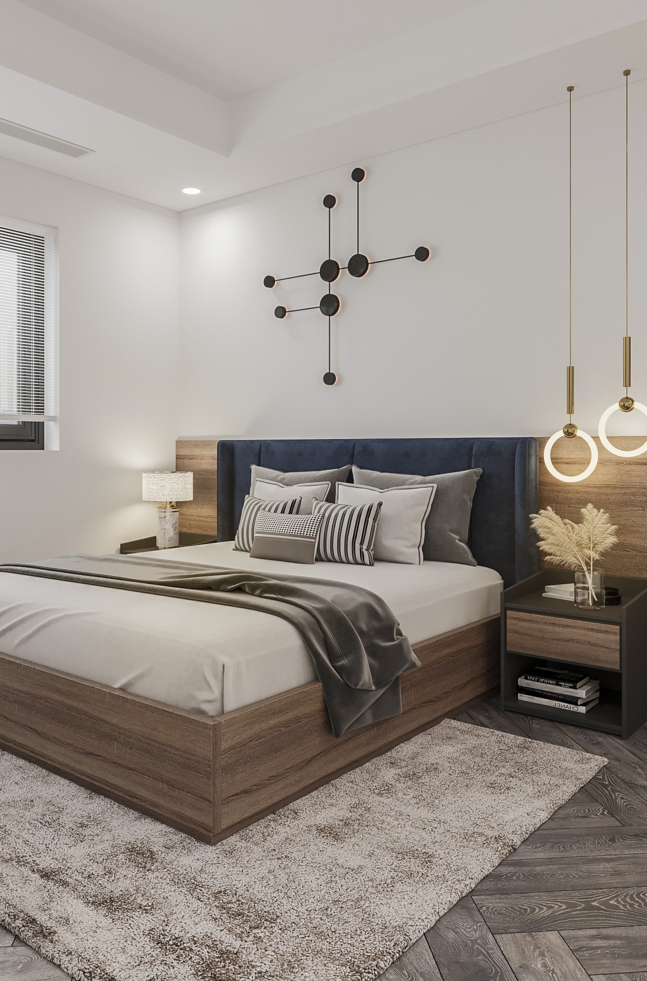 Nội thất căn hộ 105m2 hiện đại và phóng khoáng