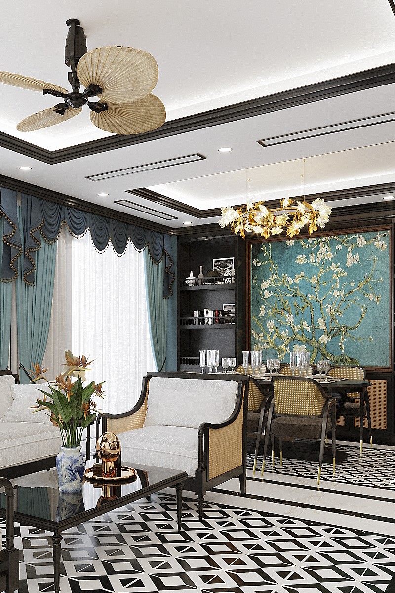 Căn hộ 150m2 Splendora phong cách Indochine