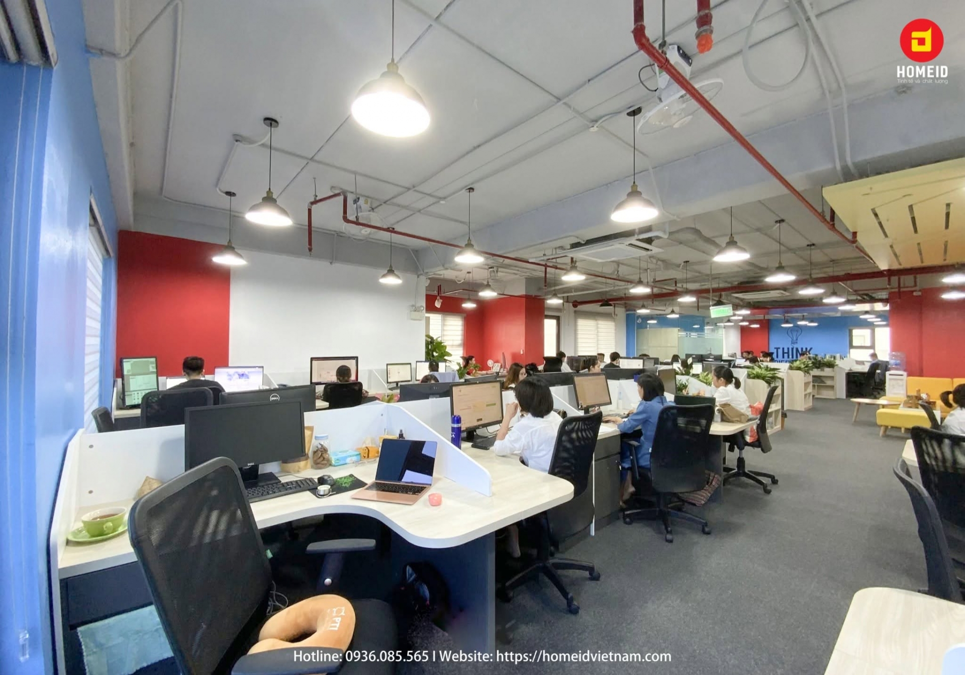 Hình 10-11-12: Ảnh hoàn hiện thực tế tại dự án văn phòng Lê Văn Lương