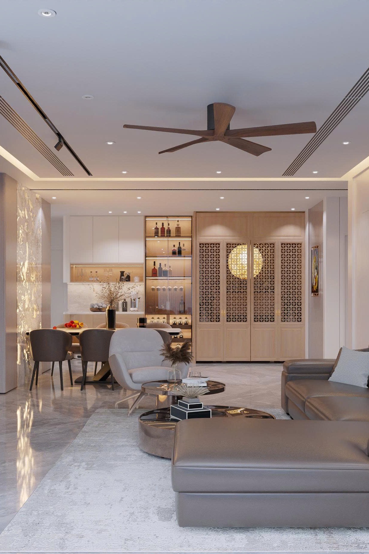 Thiết kế 4 phòng ngủ trong căn hộ 164m² tại Thăng Long Number One